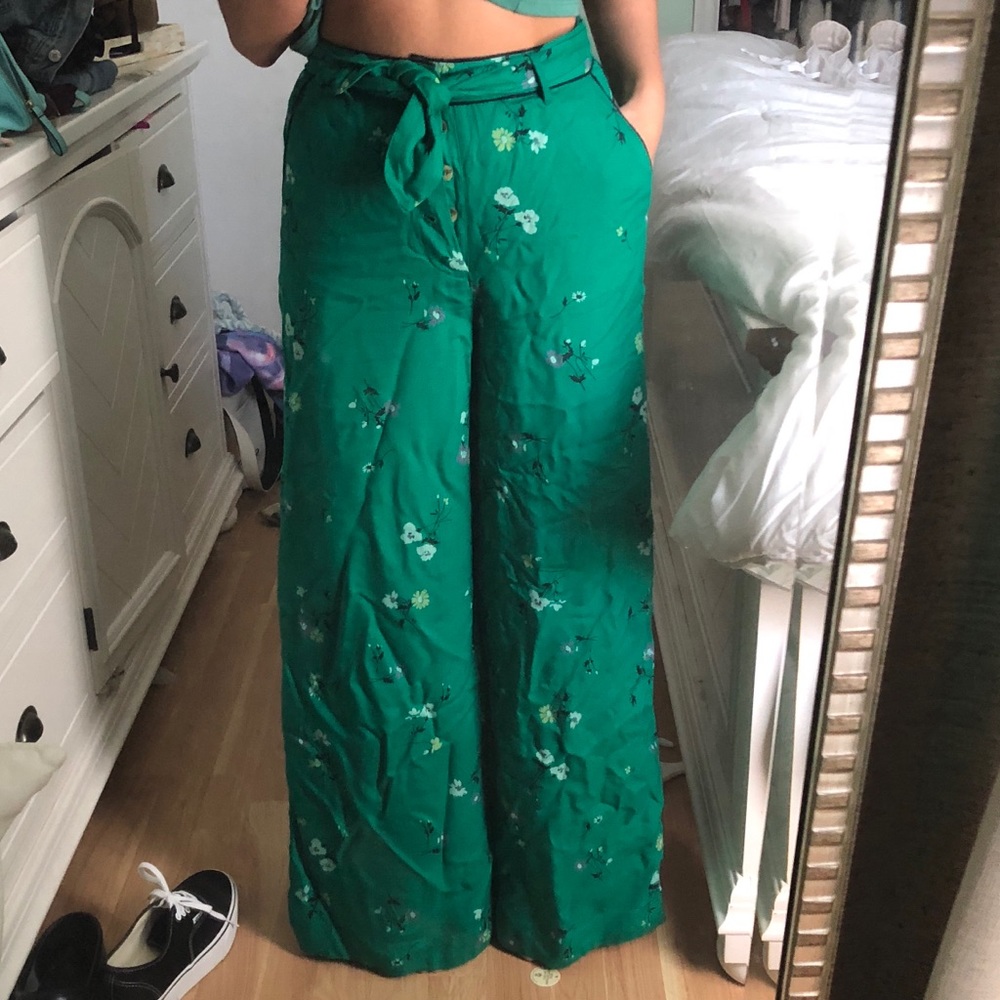 Free People Lucky Green Bennie Pants - Picture 3 of 4